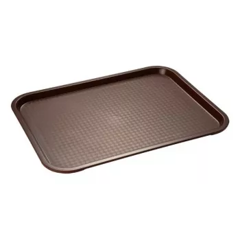APS Fast-Food-Tablett 450 x 355 mm, braunes Polypropylen, 20 mm hoch (542)