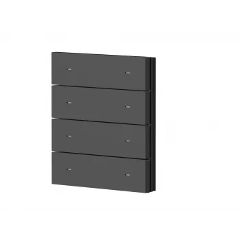 Theben 4-fach Wippschalter-Abdeckung, schwarzer Kunststoff, für iONprime PB 4R PBK (9080076)