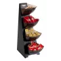 APS MULTI RACK 4-stufiger Portionsspender, Edelstahl Schwarz, 4 Behälter 11414