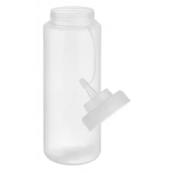 APS Quetschflasche 1025 ml Transparent Polyethylen mit Schraubverschluss und Verschlusskappe - 1 Stück (93259)