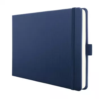SIGEL Conceptum® Notizbuch A5 Querformat Blanko, Dunkelblau Hardcover, 132 Seiten (CO203)