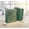 SIGEL GT118 Geschenktüten, Goldene Ornamente auf Grün, 26 x 32 cm, 5er-Pack