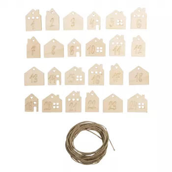 Rayher Adventskalender Zahlen Holz 1-24 Natur (46812505)