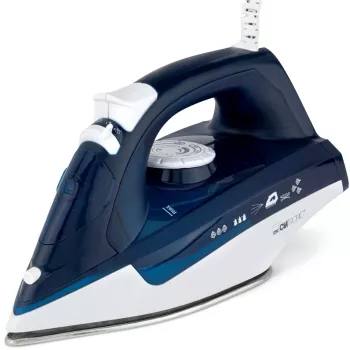 Clatronic DB 3704 Dampfbügeleisen Edelstahl-Bügelsohle Blau/Weiß 2200 W 263856