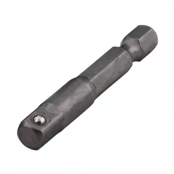 Wolfcraft 1579000 Steckschlüssel-Adapter, 1/4 inch Sechskantschaft auf 1/4 inch Vierkantantrieb, Chrom-Vanadium-Stahl