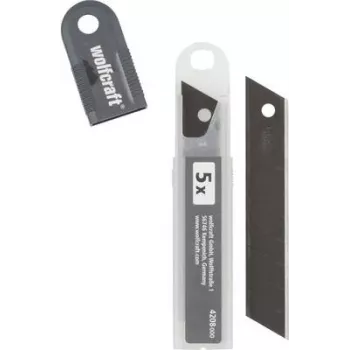Wolfcraft Profi-Sharp 18 mm Abbrechklingen, Schwarz, 10er-Pack 4208000