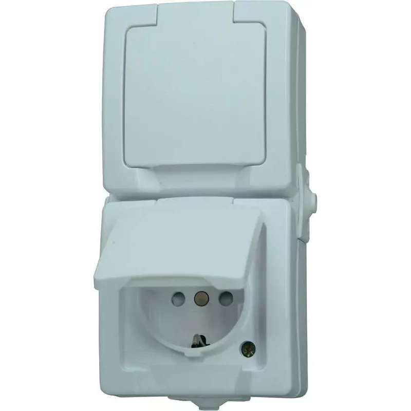 HEINRICH KOPP Paris Schuko Steckdose 1-fach Reinweiß Unterputz 16A 250V IP20 Kindersicherung 136902009
