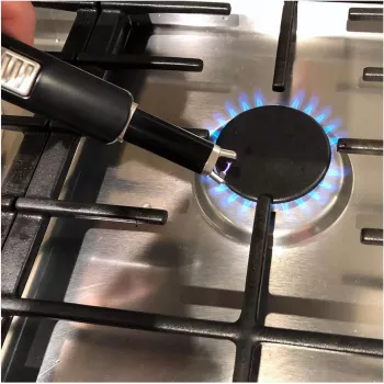 TFA Dostmann 98.1119.01 Spark wiederaufladbares Arc-Küchenfeuerzeug Schwarz-Silber