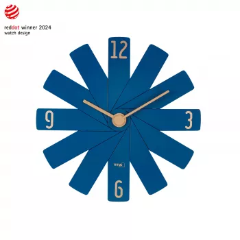 TFA Dostmann 60.3020.06 Mitternachtsblaue Wanduhr mit schleichender Sekunde 400mm