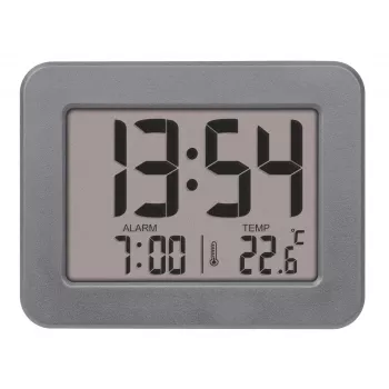TFA Dostmann 60.2044.10 Quarz-Wecker Grau mit Einzelalarm