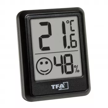 TFA Dostmann Digitales Thermo-Hygrometer Schwarz 30.5060.01.03