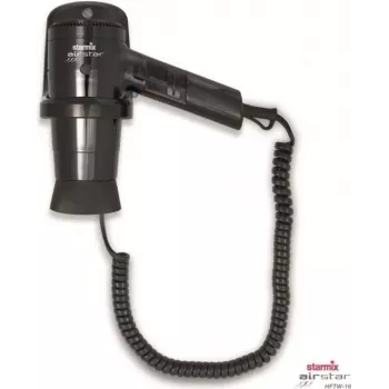 Starmix Hand-Haartrockner HFTW 16 mit Wandhalterung, Schwarz 012964