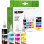 KMP PRINTTECHNIK Nachfülltinten-Set für Brother BTD180BK/C/M/Y – Schwarz 110ml, Cyan/Magenta/Gelb je 50ml (kompatibel) 1555,0005