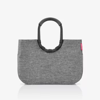 reisenthel loopshopper L Einkaufskorb, Twist Silver, 25 L, Aluminiumrahmen, Polyester OR7052