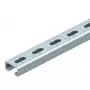 OBO Bettermann Montageschiene C-Profil 41x21 mm, geschlitzt, 2000 mm, feuerverzinkter Stahl, Schlitzbreite 22 mm 1122933