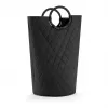 Reisenthel loophome M Aufbewahrungskorb – Schwarz, Aluminiumrahmen, Polyester, 15 L, zusammenklappbar VS7071