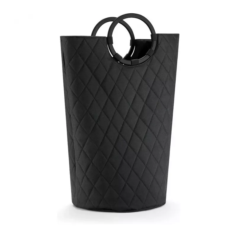 Reisenthel loophome M Aufbewahrungskorb – Schwarz, Aluminiumrahmen, Polyester, 15 L, zusammenklappbar VS7071