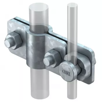 OBO Bettermann Anschlussklemme 2710/25 25mm Kreuzklemme für runde und flache Leiter (5001226)