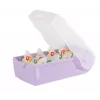HAN CROCO A7 Querformat Karteikartenbox, Pastellviolett transluzenter Korpus mit klarem Deckel, Polypropylen, 1 Stück 997-887