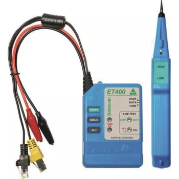 Kurth IT EasyTest und Probe Netzwerkkabel-Tester-Set (Blau) 0.49563