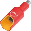 Wera 781 B/A VDE isolierter Adapter, 3/8 Zoll Vierkantantrieb auf 1/4 Zoll Sechskant, mechanische Verriegelung 05024692001