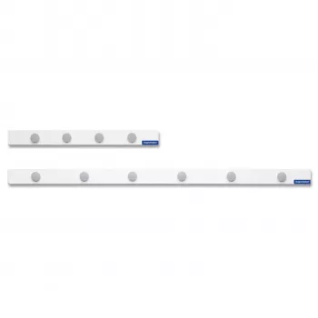 Magnetoplan Magnetband-Set, 500 x 50 mm, weißes selbstklebendes Magnetband + 4 graue runde Magnete (16270M)