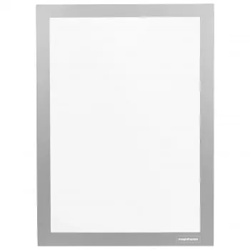 Magnetoplan Info Frame magnetofix DIN A3 Silber, aufklappbarer doppelseitiger selbstklebender Rahmen 1132032