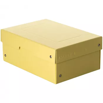 FALKEN PURE Aufbewahrungsbox 1250 Blatt Pastellgelb 18,0 x 25,0 x 10,0 cm, 1 Stk. 22001944000F