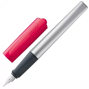 LAMY nexx Füllfederhalter Crimson/Silber A-Feder für Anfänger 1238592