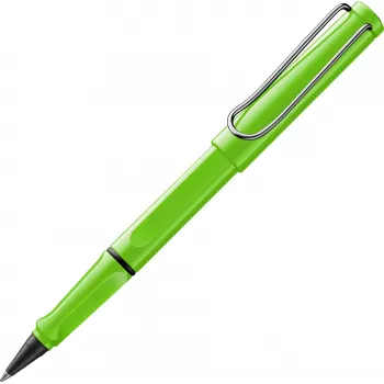 LAMY safari Rollerball Pen Grün Hochglanz mit ergonomischem Griff und Metallclip 1240192