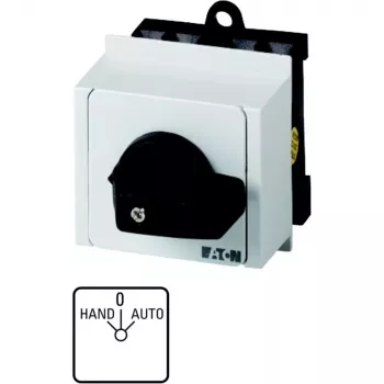 Eaton T0-3-15433/IVS 3-poliger Nockenschalter, 20 A, 690 V AC, Schalttafeleinbau, Schwarz/Weiß 055467