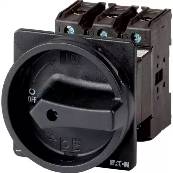 Eaton P3-100/V/SVB-sw Hauptschalter, 3-polig + N, 100 A, 690 V AC, IP65, schwarzer Drehgriff 064976