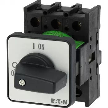 Eaton P1-32/E 3-poliger Hauptschalter / Lasttrennschalter, 32 A, 690 V AC, IP65 Front, Drehgriff Schwarz/Weiß 079065