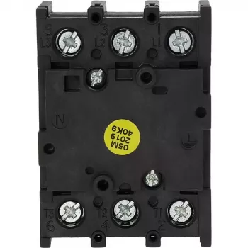 Eaton P1-32/E 3-poliger Hauptschalter / Lasttrennschalter, 32 A, 690 V AC, IP65 Front, Drehgriff Schwarz/Weiß 079065