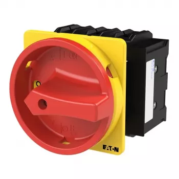 Eaton P3-100/EA/SVB/HI11 3-poliger Hauptschalter 100 A, IP65, rot/gelber Drehgriff, Aufputzmontage 029383