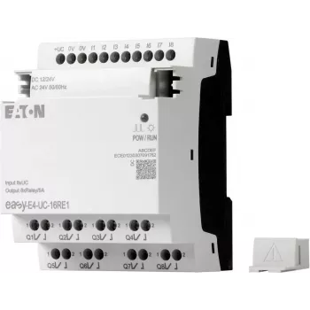 Eaton EASY-E4-UC-16RE1 easyE4 Steuerrelais, 8 DI, 4 AI, 8 Relaisausgänge, Ethernet, LCD, DIN-Schiene