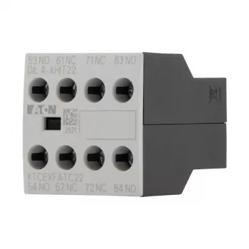 Eaton DILA-XHIT22 Hilfskontaktblock, 2NO+2NC, Frontmontage, Schraubklemmen, Schwarz/Weiß 101044