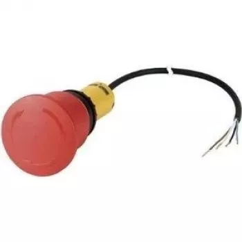 Eaton C22 Not-Aus-Taster, 24 V AC/DC, 4 A, 2 NC, Entriegelung durch Drehen, IP69K, roter Pilzkopf, gelber Kragen, 45 mm 185155