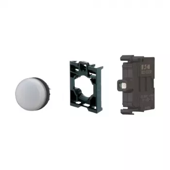 Eaton M22 Weiße LED-Signalleuchte Kompletteinheit M22-L-W-LED230-BVP, 230V AC/DC, 22,5mm 132601