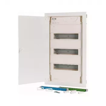 Eaton KLV-36HWP-F Aufputz-Verteilerschrank, 3 Reihen, 36 Module, transparente Tür, Weiß 178810