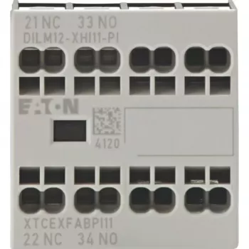 Eaton DILM12-XHI11 Hilfskontaktblock, 1NO+1NC, Frontmontage, Schraubklemmen 199456