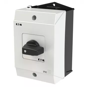 Eaton T0-1-8200/I1 Drehschalter, 1-polig, 20A, 690V, EIN-AUS, Schwarz/Weiß 207074