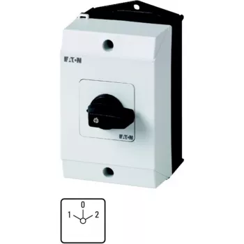 Eaton T0-3-8401/I1 3-poliger Nockenschalter, 20 A, schwarzer Kipphebel, Frontplattenmontage 207132