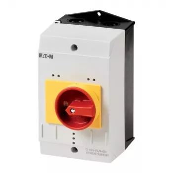 Eaton CI-K2 Leergehäuse mit Not-Aus-Schalter, 160 x 100 x 130 mm, Grau/Rot/Gelb 219655