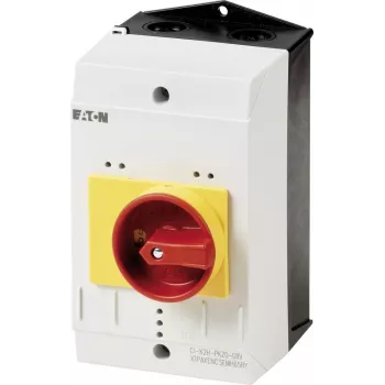 Eaton CI-K2-PKZ0-NA-GR Leergehäuse mit Not-Aus-Schalter, 160 x 100 x 100 mm, Gelb/Rot 262681