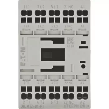 EATON DILM12-199244 3-poliger Leistungsschütz, 12 A, 230 V 50 Hz / 240 V 60 Hz Spule, 1 NO Hilfskontakt, Schraubklemmen
