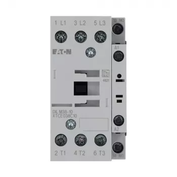 Eaton DILM38-10 Leistungsschütz, 230 V AC 50 Hz / 240 V AC 60 Hz Spule, 3-polig, 38 A, 1 NO Hilfskontakt 112428