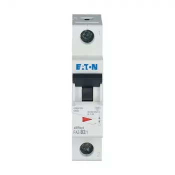 EATON FAZ-B2/1 Leitungsschutzschalter, 1-polig, Typ B, 2 A, 6 kA, 230/400 V AC, DIN-Schienen-Montage, thermomagnetisch 278523