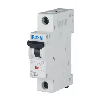 EATON FAZ-B2/1 Leitungsschutzschalter, 1-polig, Typ B, 2 A, 6 kA, 230/400 V AC, DIN-Schienen-Montage, thermomagnetisch 278523