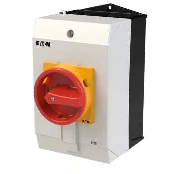 Eaton T3-4-15682/I2/SVB Nockenschalter, 3-polig + N, 32 A, rot/gelber Griff, IP65 207210